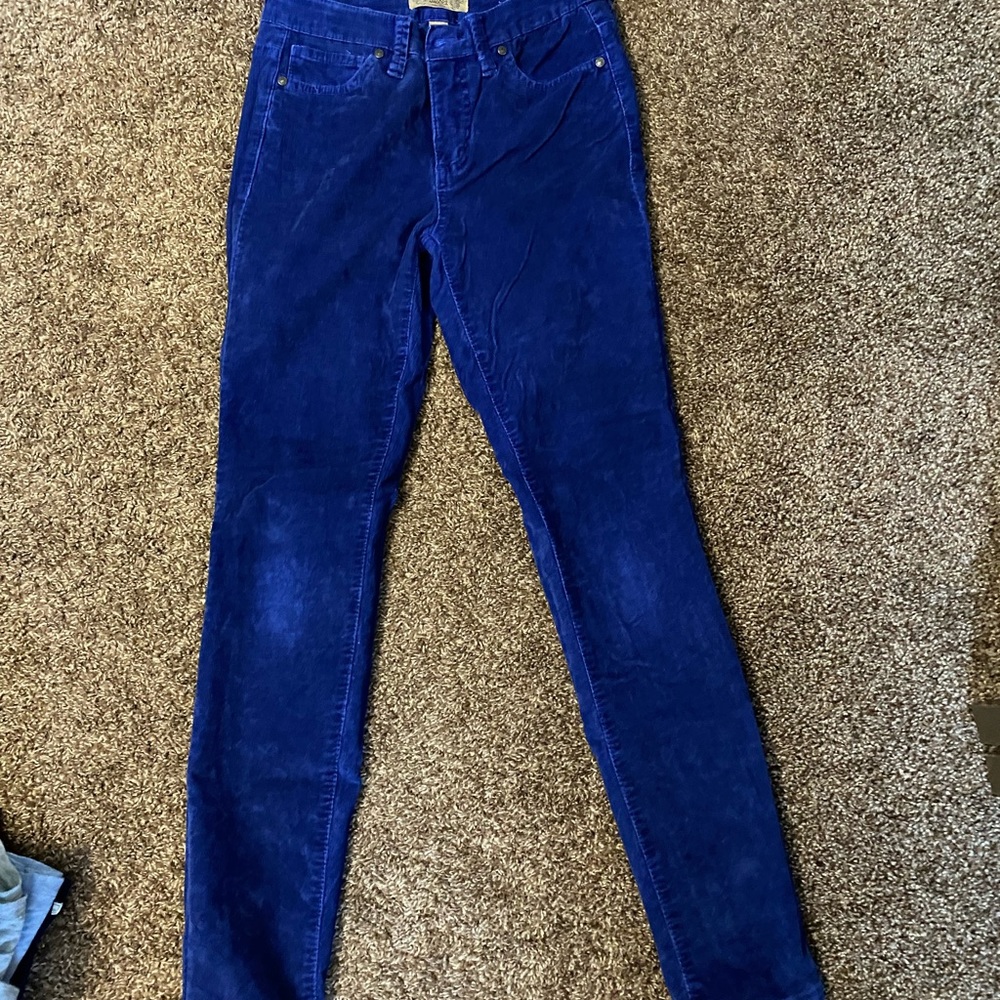 Blue corduroy skinnies